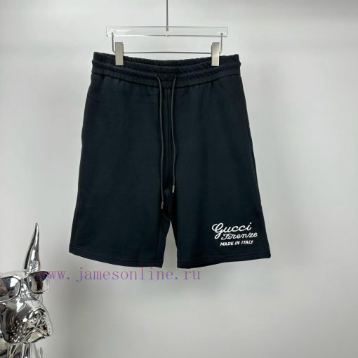 Gucci 2024 Spring/Summer New Embroidery Collection 🪡 Letter Couple ShortsOriginal Customized Fa sdo11iuf
