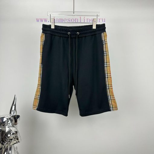 Burberry 2024 Spring/Summer New Splicing Checkered Couple ShortsOriginal Customized Fabric The 2qpgrsim