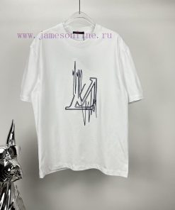 LV Louis Vuitton 2024 New Embroidered Stitching Letter Logo Couple's Short Sleeved T-shirtOrigi lmfgkc2l