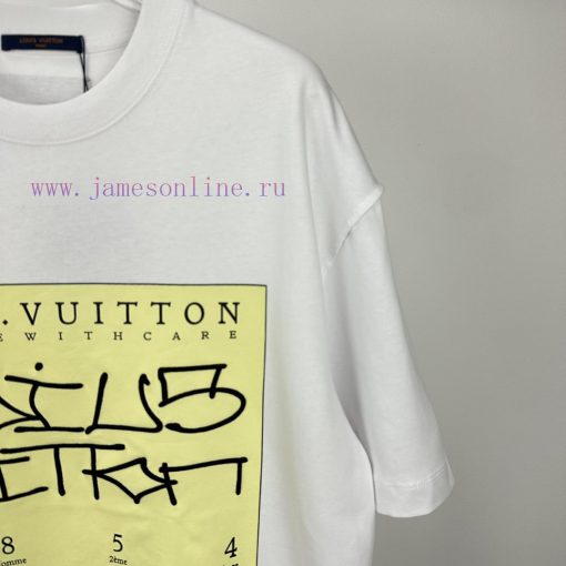 LV Louis Vuitton 2024 New Embroidered Letter Couple Short Sleeved T-shirtOriginal Fabric With D na56wust - Image 4