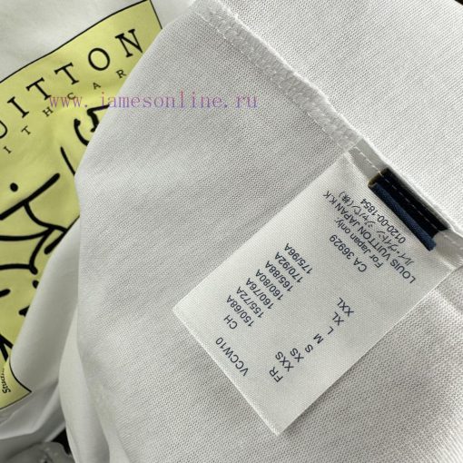 LV Louis Vuitton 2024 New Embroidered Letter Couple Short Sleeved T-shirtOriginal Fabric With D na56wust - Image 8