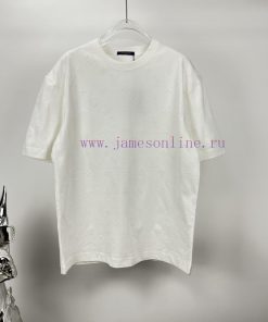 LV Louis Vuitton 2024 New Plush Full Printed Logo Couple's Short Sleeved T-shirtOriginal Fabric k2h1d7ms
