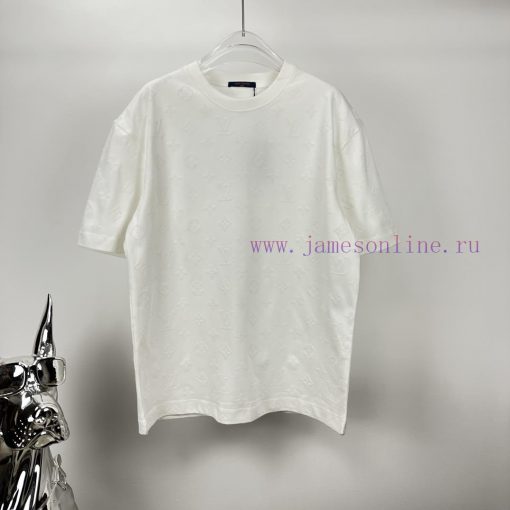 LV Louis Vuitton 2024 New Plush Full Printed Logo Couple's Short Sleeved T-shirtOriginal Fabric k2h1d7ms - Image 2
