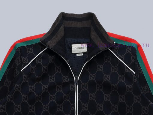 Top Differentiated CurrencyStyle Gucci Classic Double G Dark Pattern Jacquard CoatColor Picture f7iqub55 - Image 4