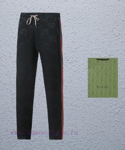 Top Differentiated CurrencyStyle Gucci Black Dark Pattern Fully Printed Ribbon PantsColor Pictu eqxc8fhq