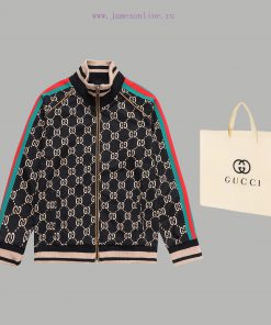 Top Differentiated CurrencyStyle Gucci Classic Full Print Contrast Ribbon Splicing CoatColor Pi qo392n2k