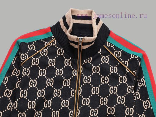 Top Differentiated CurrencyStyle Gucci Classic Full Print Contrast Ribbon Splicing CoatColor Pi qo392n2k - Image 5