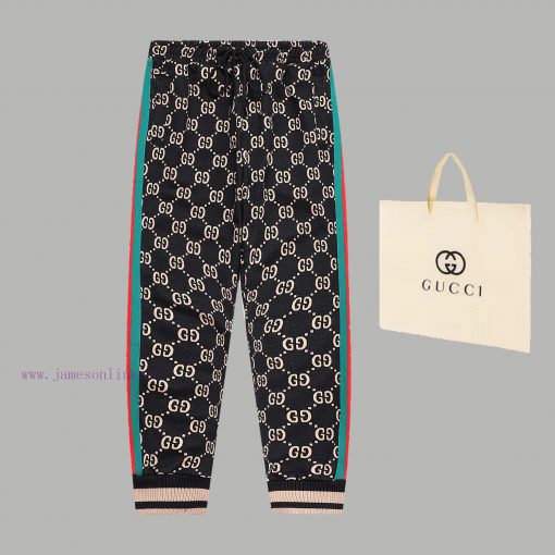 Top Differentiated CurrencyStyle Gucci Classic Full Print Contrast Ribbon PantsColor Picture Co xf8phujc