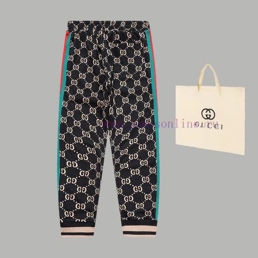 Top Differentiated CurrencyStyle Gucci Classic Full Print Contrast Ribbon PantsColor Picture Co xf8phujc - Image 3