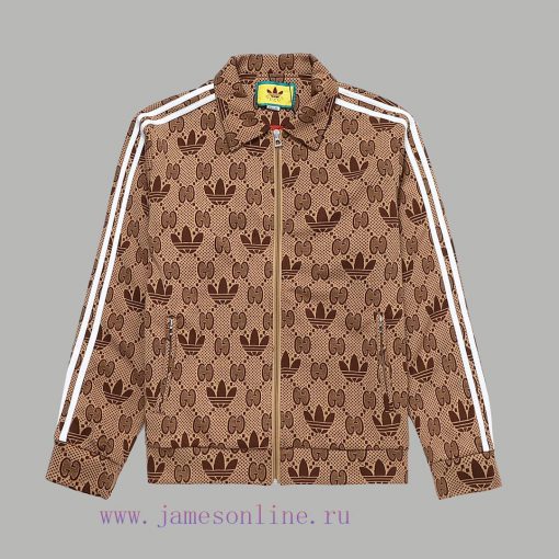 Top Differentiated CurrencyStyle Gucci Collaboration Clover Classic Full Print Jacquard JacketC 7lbcdyh9 - Image 2