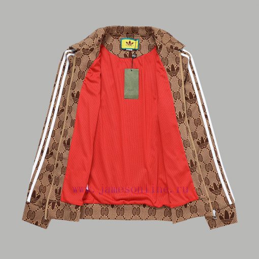Top Differentiated CurrencyStyle Gucci Collaboration Clover Classic Full Print Jacquard JacketC 7lbcdyh9 - Image 4