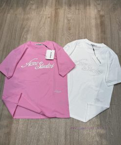 M180 AcneStuDior 25ss Early Spring New Embroidered Round Neck Short Sleeved T-shirt In Stock Fo nhn09te2
