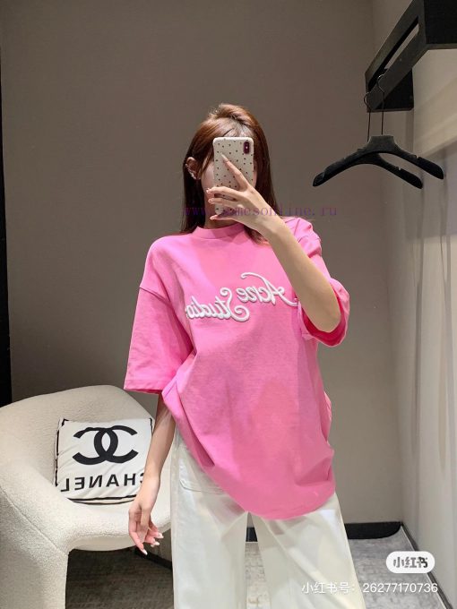 M180 AcneStuDior 25ss Early Spring New Embroidered Round Neck Short Sleeved T-shirt In Stock Fo nhn09te2 - Image 3