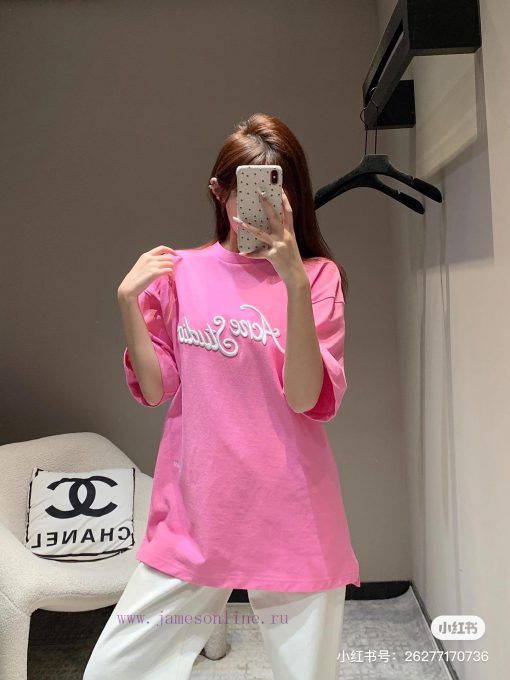 M180 AcneStuDior 25ss Early Spring New Embroidered Round Neck Short Sleeved T-shirt In Stock Fo nhn09te2 - Image 5