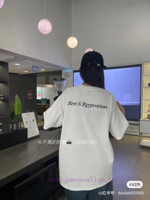 ADERUEUOL  M110 Rest&recovery Comma Korean Front And Back Printed Loose Fit Short Sleeved Shirt lrymiekr - Image 5