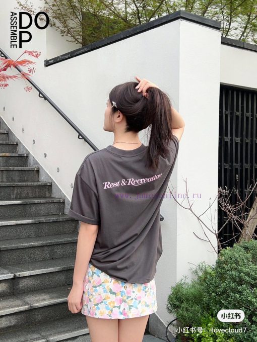 ADERUEUOL  M110 Rest&recovery Comma Korean Front And Back Printed Loose Fit Short Sleeved Shirt lrymiekr - Image 25