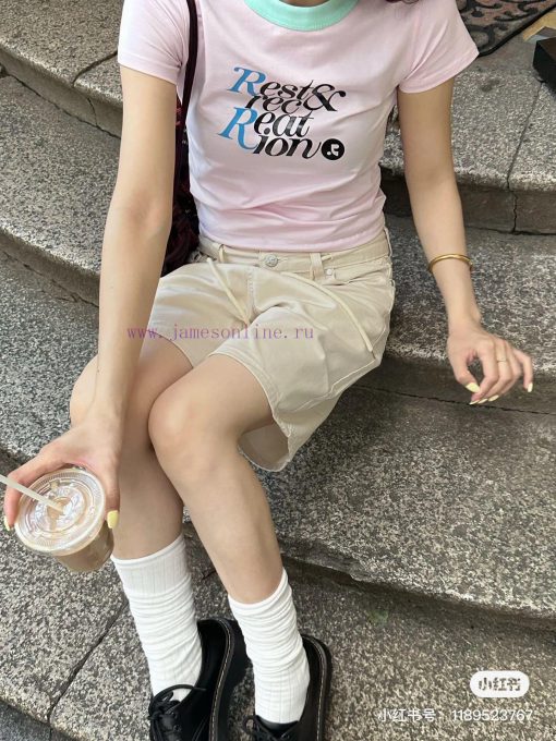 ADERUEUOL  M117 Rest&recreation Comma Korean Collar Color Blocked Small Style Short Sleeved In uw3mqvuw - Image 28
