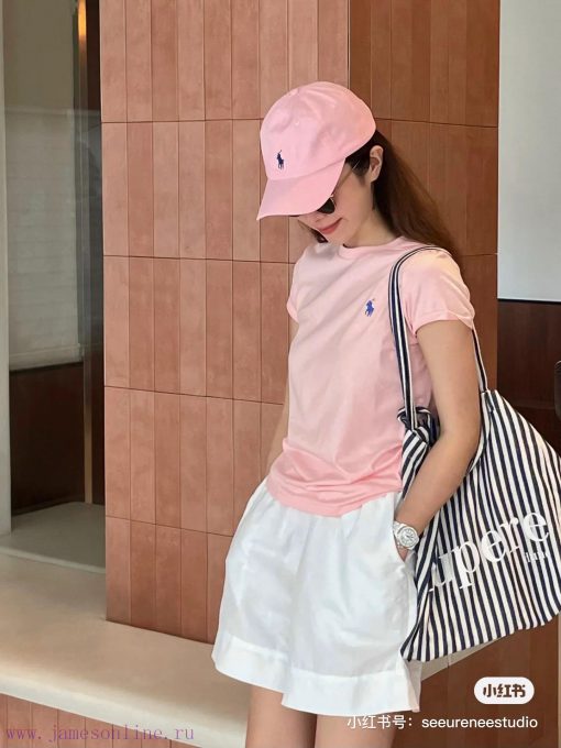 L12 RaLoro Pianah Lauren Classic Pony Embroidered Round Neck Short Sleeve T-shirt In Stock Qual bvjativ9 - Image 5