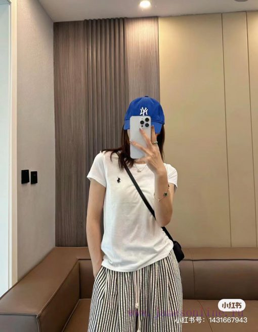 L12 RaLoro Pianah Lauren Classic Pony Embroidered Round Neck Short Sleeve T-shirt In Stock Qual bvjativ9 - Image 10