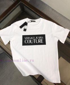 Versace 24SS Summer New Round Neck Short Sleeve T-shirt 270g Heavy Duty High End Pure Cotton Fa 4u50zcm5