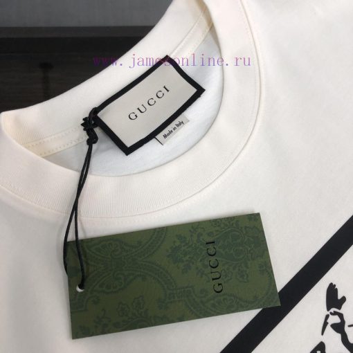 GUCCI 24SS Summer New Round Neck Short Sleeve T-shirt 270g Heavy Duty High End Pure Cotton Fabr bwz3hros - Image 13