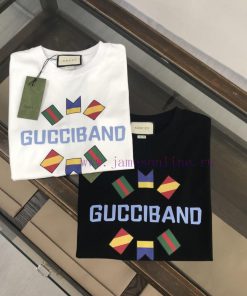 GUCCI 24SS Summer New Round Neck Short Sleeved T-shirt Made Of High-end Pure Cotton Fabric With 0urhgfk6