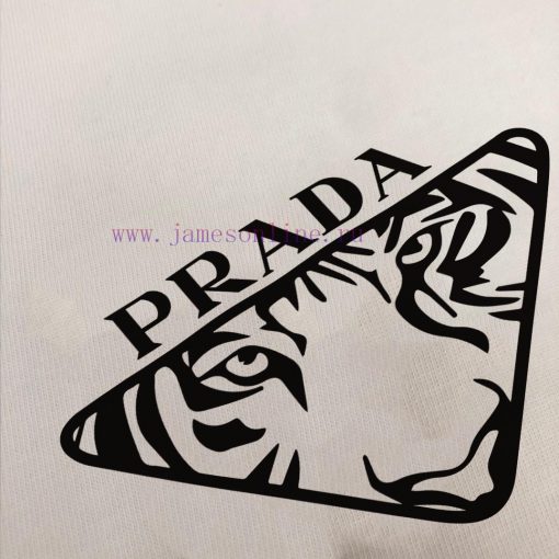PRADA 24SS Summer New Round Neck Short Sleeved T-shirt Made Of High-end Pure Cotton Fabric With xqgr1x86 - Image 7