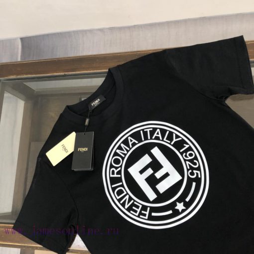 FENDI 24SS Summer New Round Neck Short Sleeved T-shirt Made Of High-end Pure Cotton Fabric With q3fc99cn - Image 14