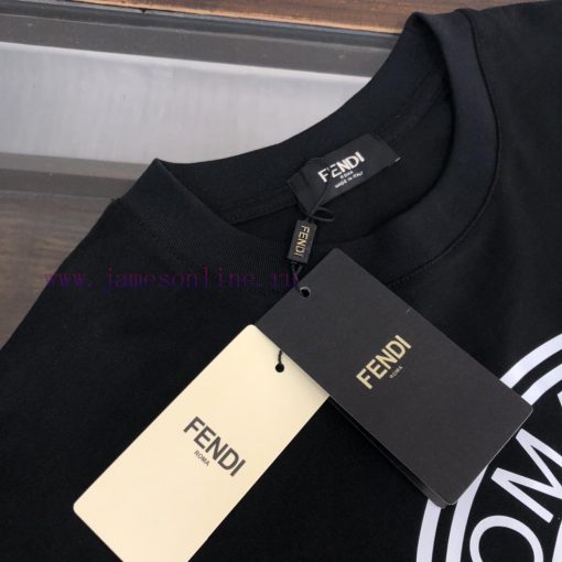 FENDI 24SS Summer New Round Neck Short Sleeved T-shirt Made Of High-end Pure Cotton Fabric With q3fc99cn - Image 15