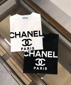 Chanel 24SS Summer New Round Neck Short Sleeved T-shirt Made Of High-end Pure Cotton Fabric Wit 180eghj5