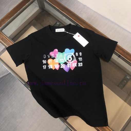 MM6 24SS Summer New Round Neck Short Sleeve T-shirt 270g Heavy Duty High End Pure Cotton Fabric l5blwe6d