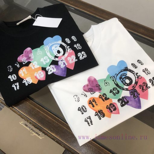 MM6 24SS Summer New Round Neck Short Sleeve T-shirt 270g Heavy Duty High End Pure Cotton Fabric l5blwe6d - Image 3