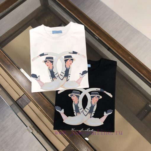 Chanel 24SS Summer New Round Neck Short Sleeve T-shirt 270g Heavy Duty High End Pure Cotton Fab piu3llm0