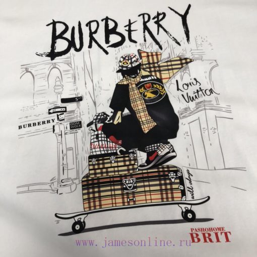 Burberry 24SS Summer New Round Neck Short Sleeve T-shirt 270g Heavy Duty High End Pure Cotton F e7g89rjd - Image 14