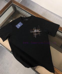 Zegna 24SS Summer New Round Neck Short Sleeve T-shirt 270g Heavy Duty High End Pure Cotton Fabr 5ndt3sou
