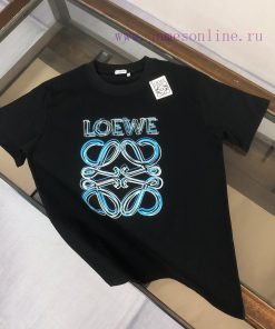 LOEWE 24SS Summer New Round Neck Short Sleeve T-shirt 270g Heavy Duty High End Pure Cotton Fabr kx1cjkwh