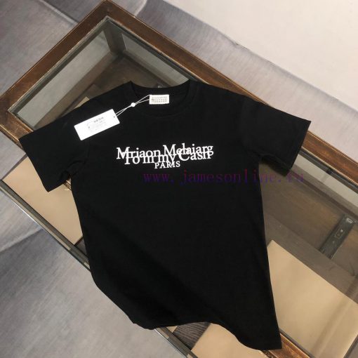 MM6 24SS Summer New Round Neck Short Sleeve T-shirt 270g Heavy Duty High End Pure Cotton Fabric 9y3eivlz
