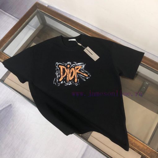DIOR 24SS Summer New Round Neck Short Sleeve T-shirt 270g Heavy Duty High End Pure Cotton Fabri komyh6fw