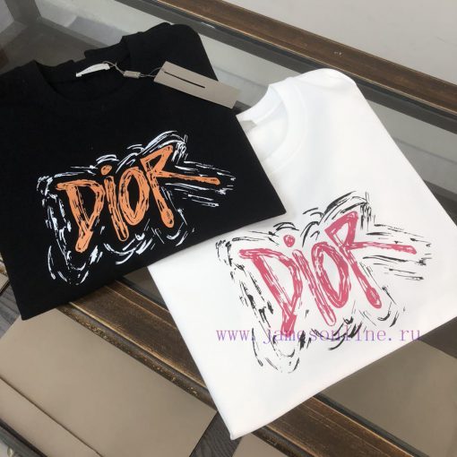 DIOR 24SS Summer New Round Neck Short Sleeve T-shirt 270g Heavy Duty High End Pure Cotton Fabri komyh6fw - Image 3
