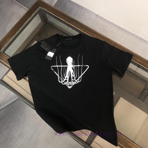 PRADA 24SS Summer New Round Neck Short Sleeve T-shirt 270g Heavy Duty High End Pure Cotton Fabr yhrfad0q - Image 10