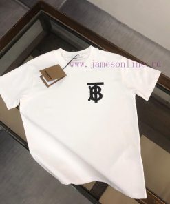 Burberry 24SS Summer New Round Neck Short Sleeve T-shirt 270g Heavy Duty High End Pure Cotton F cay8sorv