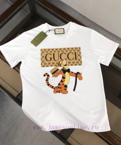 GUCCI 24SS Summer New Round Neck Short Sleeve T-shirt 270g Heavy Duty High End Pure Cotton Fabr 1sr4s198