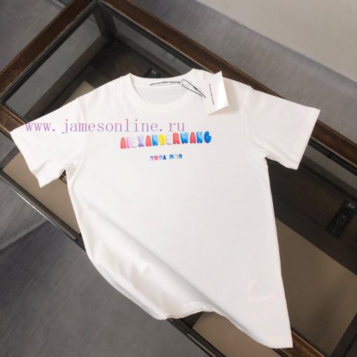 Alexander Wang/Alexander King 24SS Summer New Round Neck Short Sleeve T-shirt 270g Heavy Duty H k1itnc9d