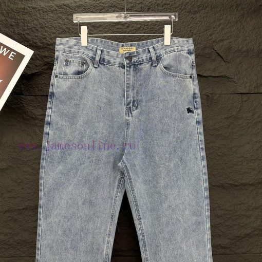 Burberry 2024 New Embroidery 🪡 War Horse Logo Washed Denim JeansTop Ceiling QualityThe Styles W 20ruhvna - Image 7
