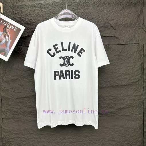 Celine 2024 New Letter Logo Couple's Short Sleeved T-shirtOriginal Fabric With Digital Direct P gxl6bwe4 - Image 11