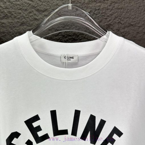 Celine 2024 New Letter Logo Couple's Short Sleeved T-shirtOriginal Fabric With Digital Direct P gxl6bwe4 - Image 12