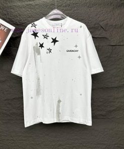 Givenchy 2024 New Pentagram Letter Logo Couple's Short Sleeved T-shirtOriginal Fabric With Digi 8i8xhkbb