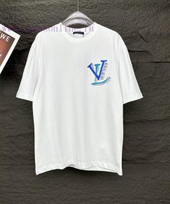 LV Louis Vuitton 2024 New Hand-painted Rabbit Pattern Couple's Short Sleeved T-shirtOriginal Fa ck0fu8un