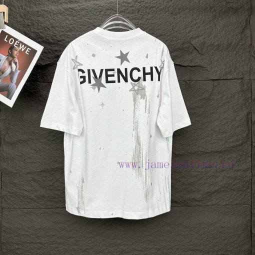Givenchy 2024 New Pentagram Letter Logo Couple's Short Sleeved T-shirtOriginal Fabric With Digi 8i8xhkbb - Image 18