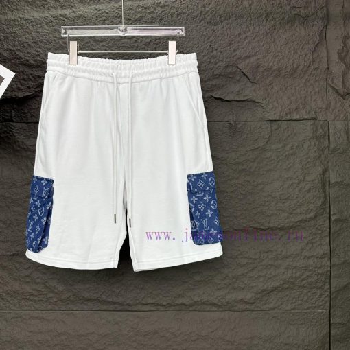 LV Louis Vuitton 2024 New Denim Pocket Minimalist Couple ShortsOriginal Customized Fabric Featu wgrx3jk3 - Image 16